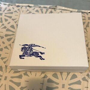 Burberry Cream Box with Navy Logo
